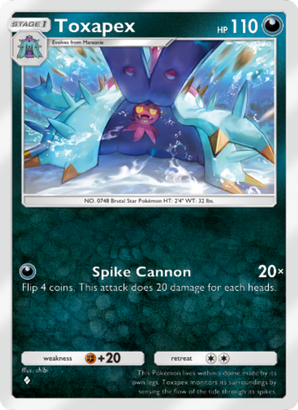 Toxapex 116/239 — Celestial Guardians (English Pokémon TCG card)
