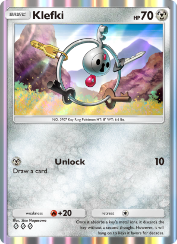 Klefki 121/239 — Celestial Guardians (English Pokémon TCG card)