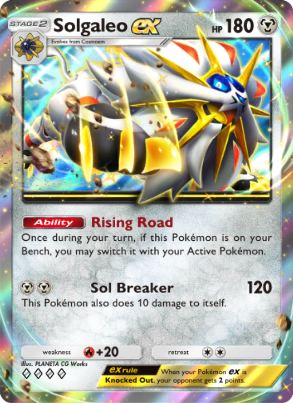 Solgaleo ex 122/239 — Celestial Guardians (English Pokémon TCG card)
