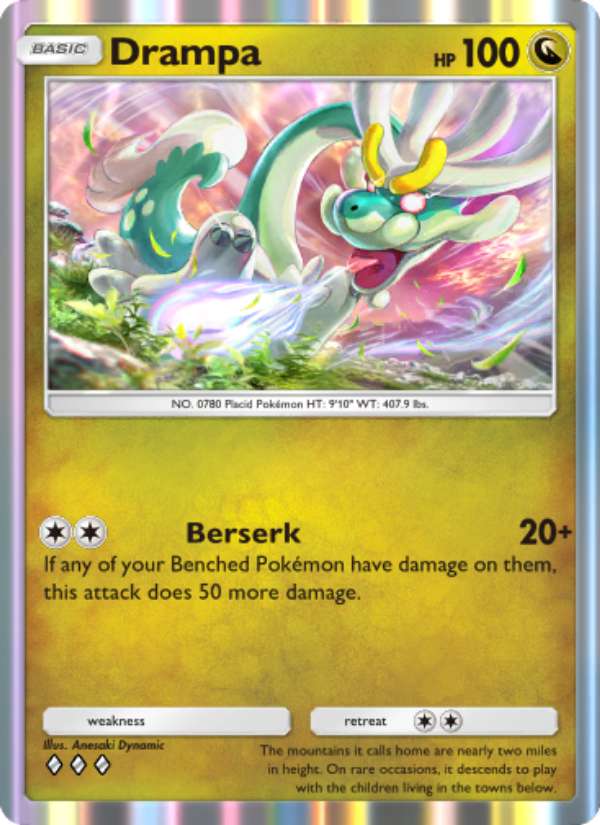 Drampa 124/239 — Celestial Guardians (English Pokémon TCG card)