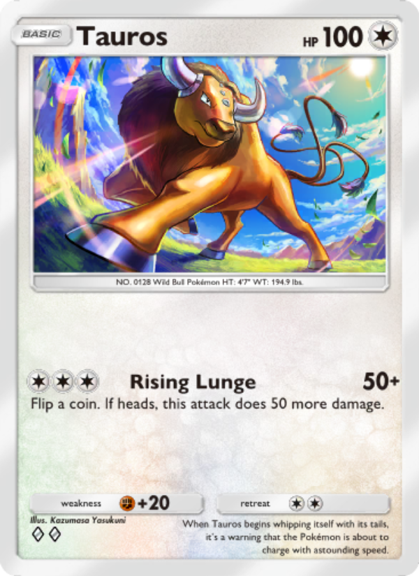 Tauros 128/239 — Celestial Guardians (English Pokémon TCG card)