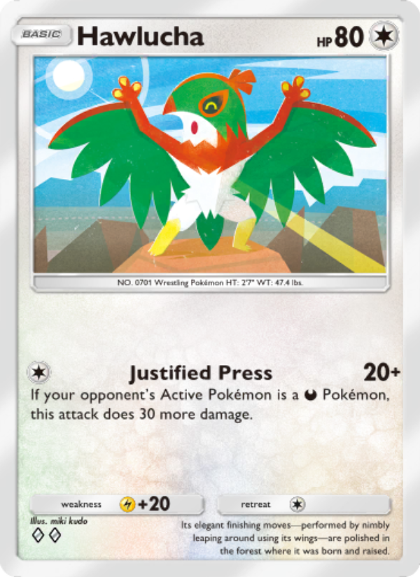 Hawlucha 132/239 — Celestial Guardians (English Pokémon TCG card)