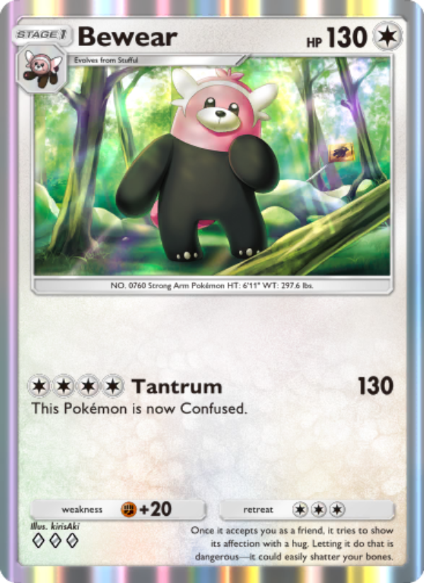 Bewear 139/239 — Celestial Guardians (English Pokémon TCG card)