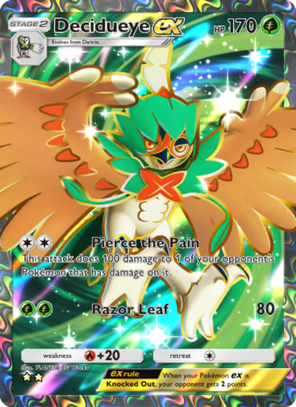Decidueye ex 180/239 — Celestial Guardians (English Pokémon TCG card)