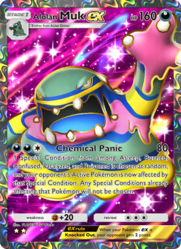 Alolan Muk ex 188/239 — Celestial Guardians (English Pokémon TCG card)