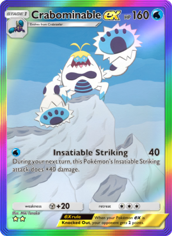 Crabominable ex 201/239 — Celestial Guardians (English Pokémon TCG card)