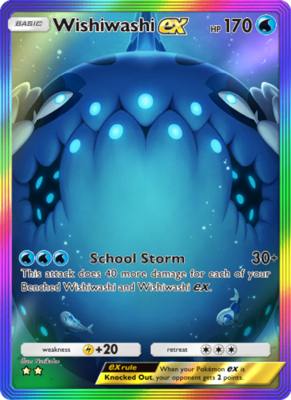 Wishiwashi ex 202/239 — Celestial Guardians (English Pokémon TCG card)