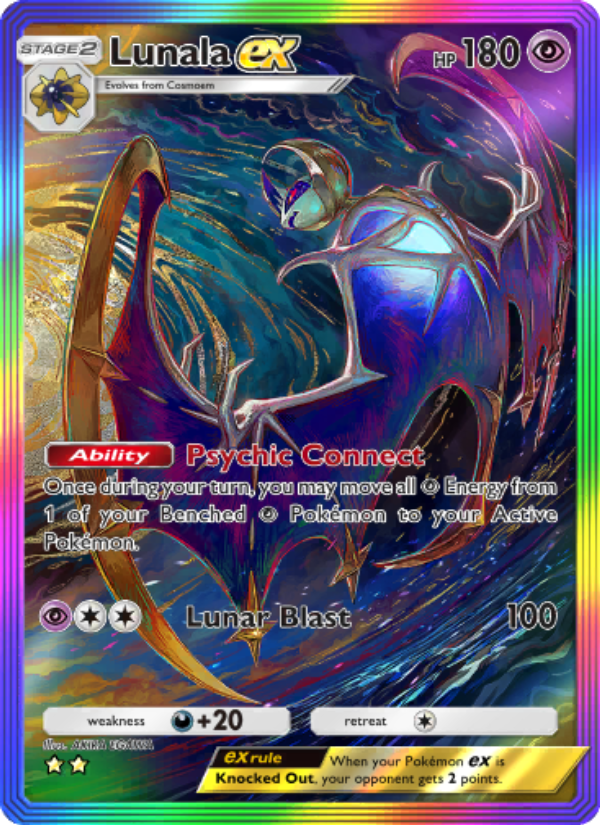 Lunala ex 204/239 — Celestial Guardians (English Pokémon TCG card)
