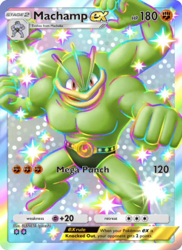 Machamp ex 235/239 — Celestial Guardians (English Pokémon TCG card)