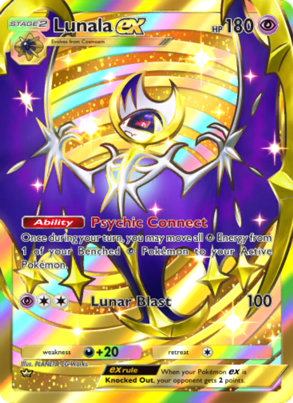 Lunala ex 238/239 — Celestial Guardians (English Pokémon TCG card)