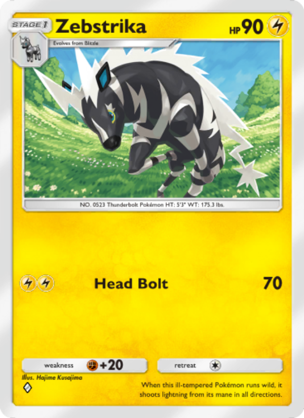 Zebstrika 017/103 — Extradimensional Crisis (English Pokémon TCG card)