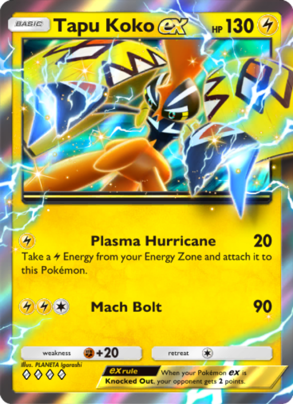 Tapu Koko ex 019/103 — Extradimensional Crisis (English Pokémon TCG card)