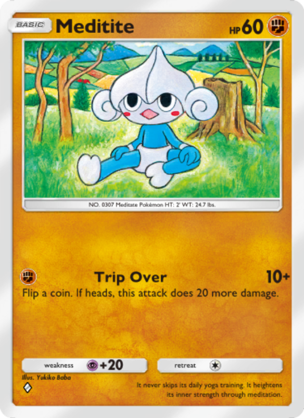 Meditite 028/103 — Extradimensional Crisis (English Pokémon TCG card)