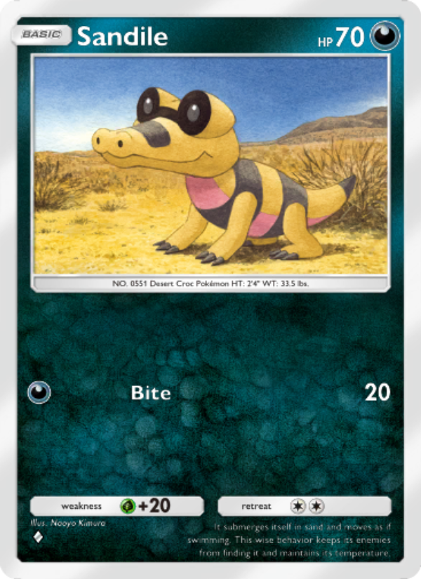 Sandile 039/103 — Extradimensional Crisis (English Pokémon TCG card)
