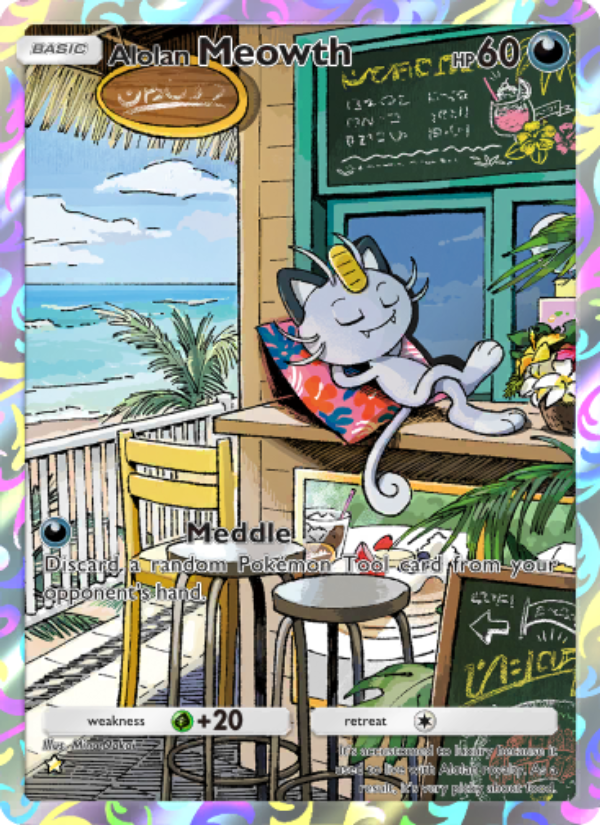 Alolan Meowth 073/103 — Extradimensional Crisis (English Pokémon TCG card)