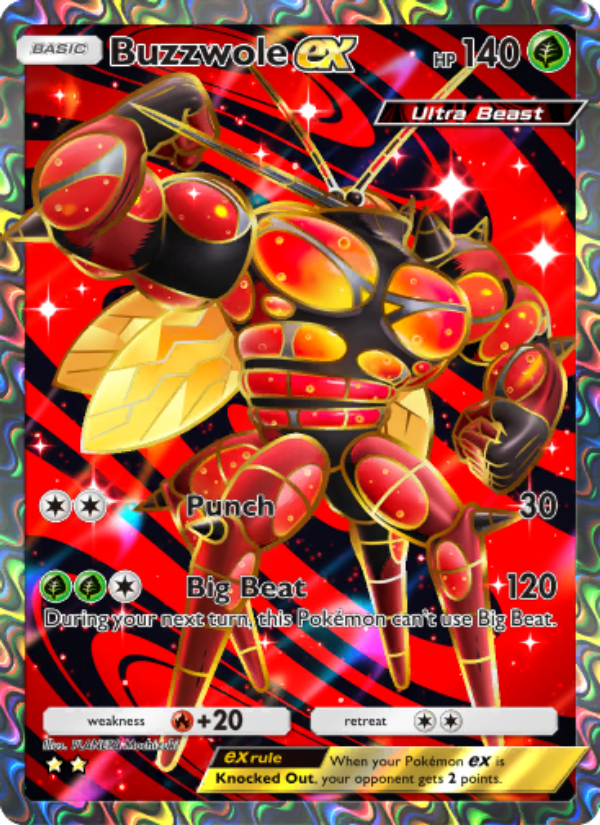 Buzzwole ex 076/103 — Extradimensional Crisis (English Pokémon TCG card)