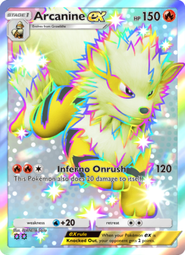 Arcanine ex 100/103 — Extradimensional Crisis (English Pokémon TCG card)