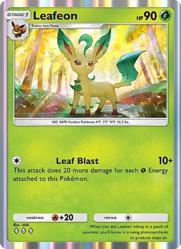 Leafeon 002/107 — Eevee Grove (English Pokémon TCG card)