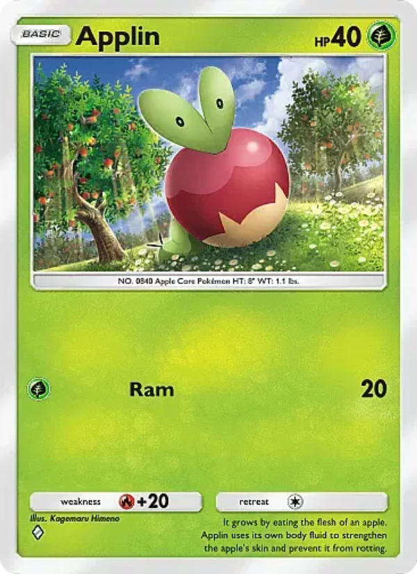 Applin 006/107 — Eevee Grove (English Pokémon TCG card)