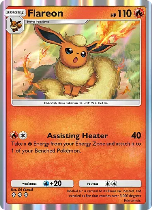 Flareon 008/107 — Eevee Grove (English Pokémon TCG card)