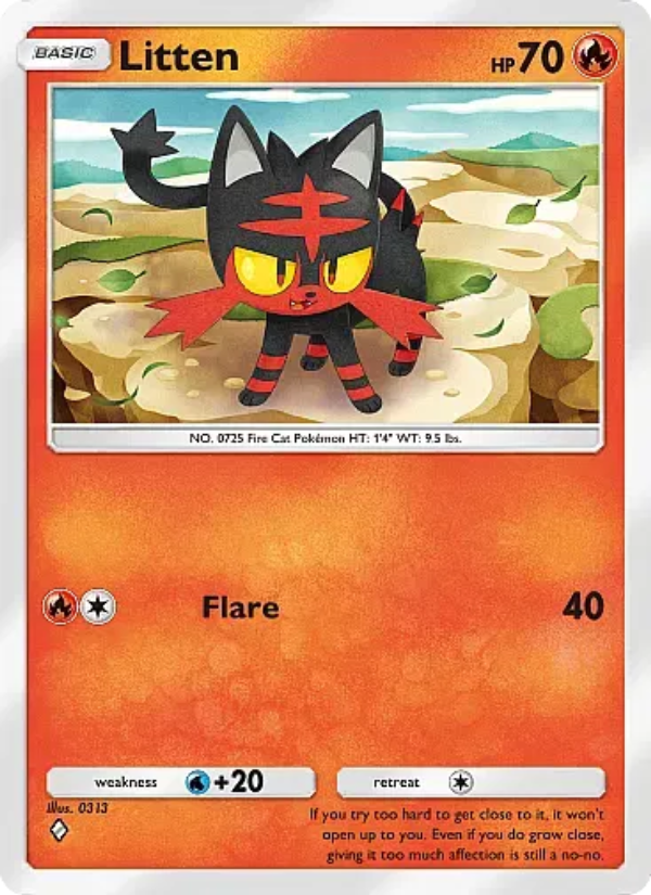 Litten 011/107 — Eevee Grove (English Pokémon TCG card)