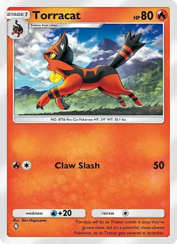 Torracat 012/107 — Eevee Grove (English Pokémon TCG card)