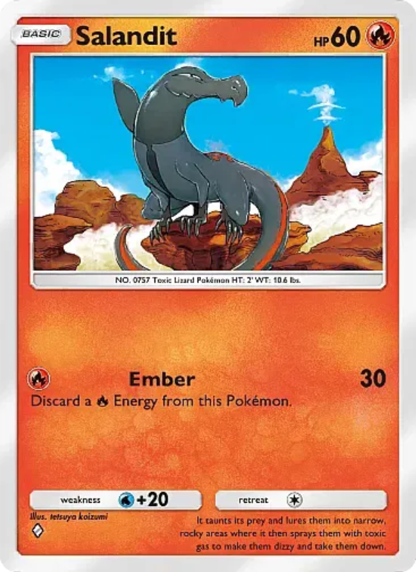 Salandit 014/107 — Eevee Grove (English Pokémon TCG card)