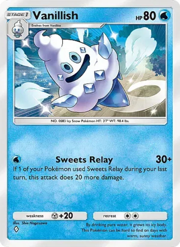 Vanillish 019/107 — Eevee Grove (English Pokémon TCG card)