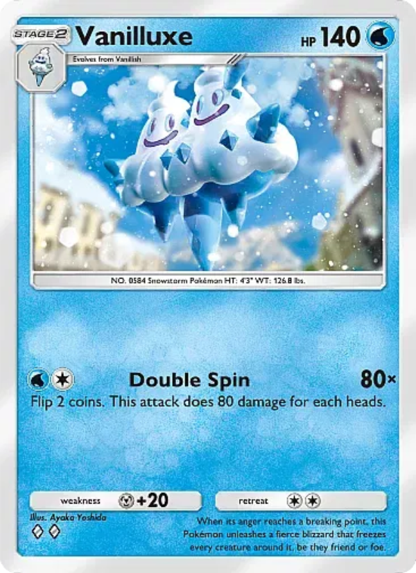 Vanilluxe 020/107 — Eevee Grove (English Pokémon TCG card)