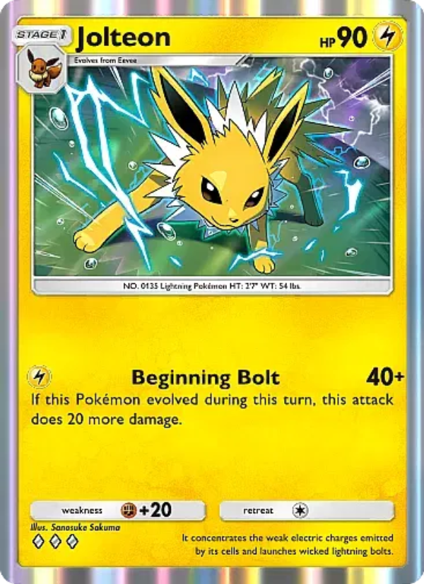 Jolteon 025/107 — Eevee Grove (English Pokémon TCG card)