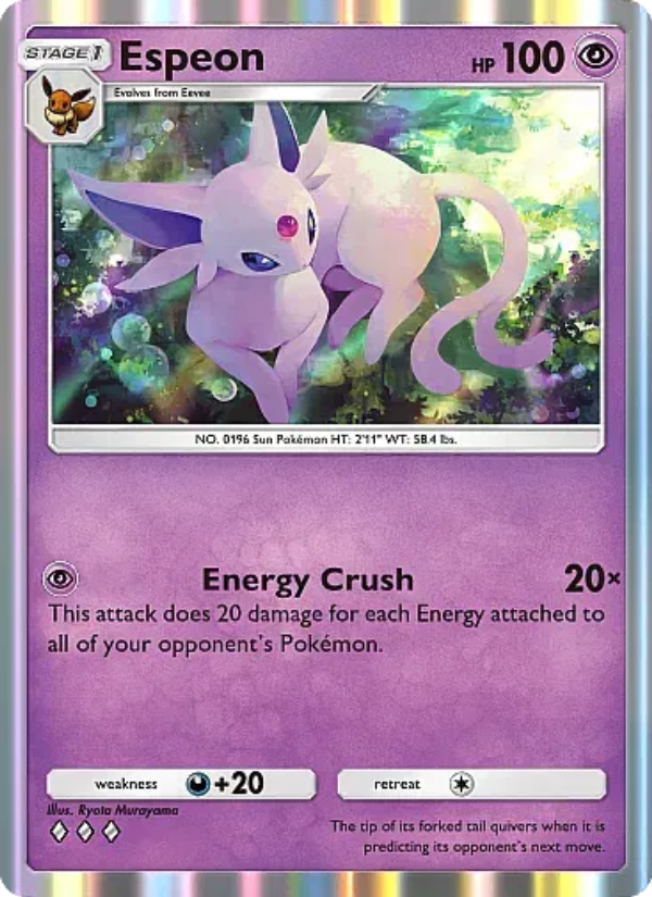 Espeon 028/107 — Eevee Grove (English Pokémon TCG card)