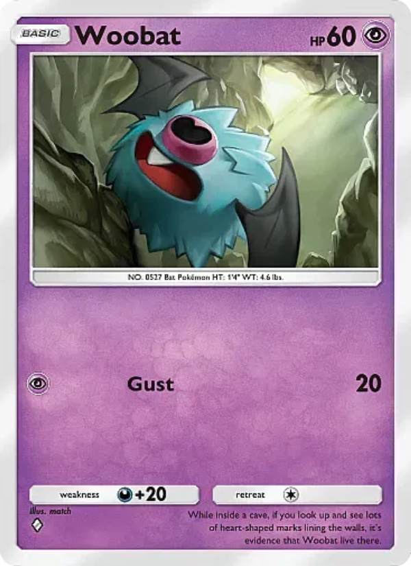Woobat 029/107 — Eevee Grove (English Pokémon TCG card)