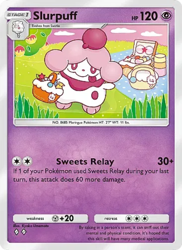 Slurpuff 032/107 — Eevee Grove (English Pokémon TCG card)