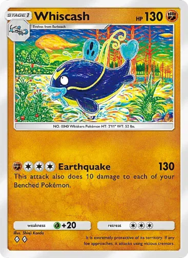 Whiscash 039/107 — Eevee Grove (English Pokémon TCG card)
