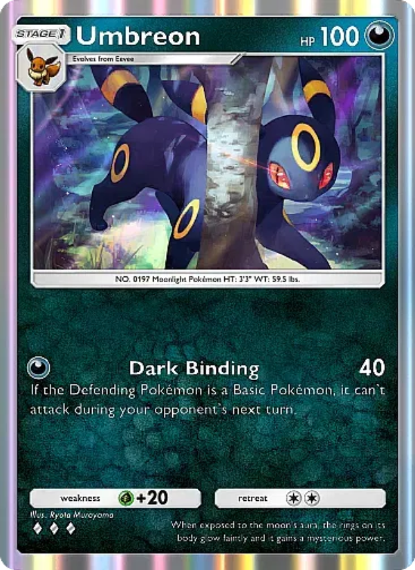 Umbreon 043/107 — Eevee Grove (English Pokémon TCG card)