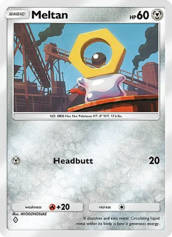 Meltan 049/107 — Eevee Grove (English Pokémon TCG card)