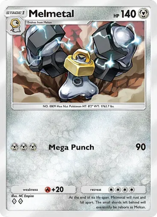 Melmetal 050/107 — Eevee Grove (English Pokémon TCG card)