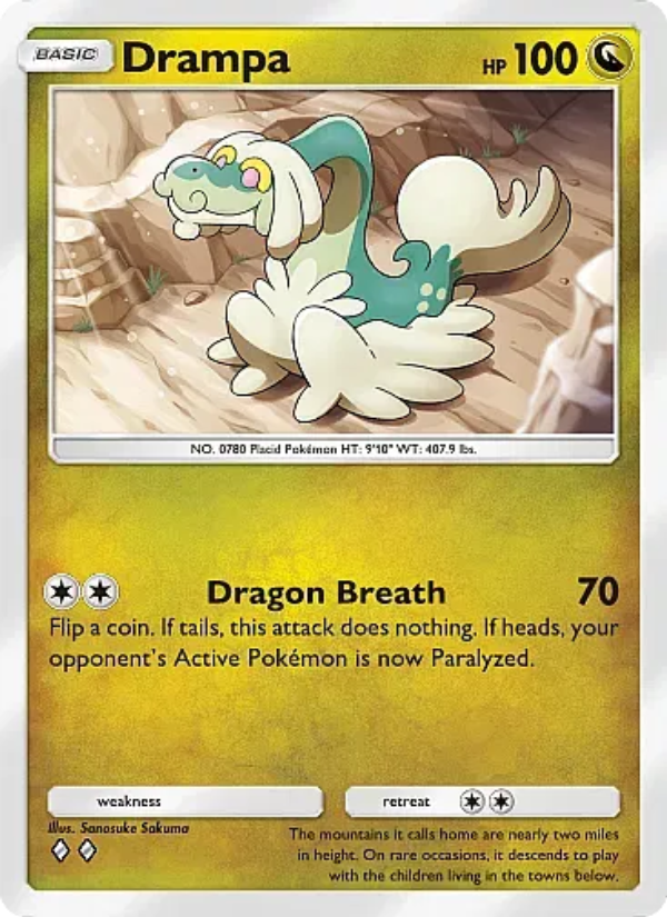Drampa 054/107 — Eevee Grove (English Pokémon TCG card)