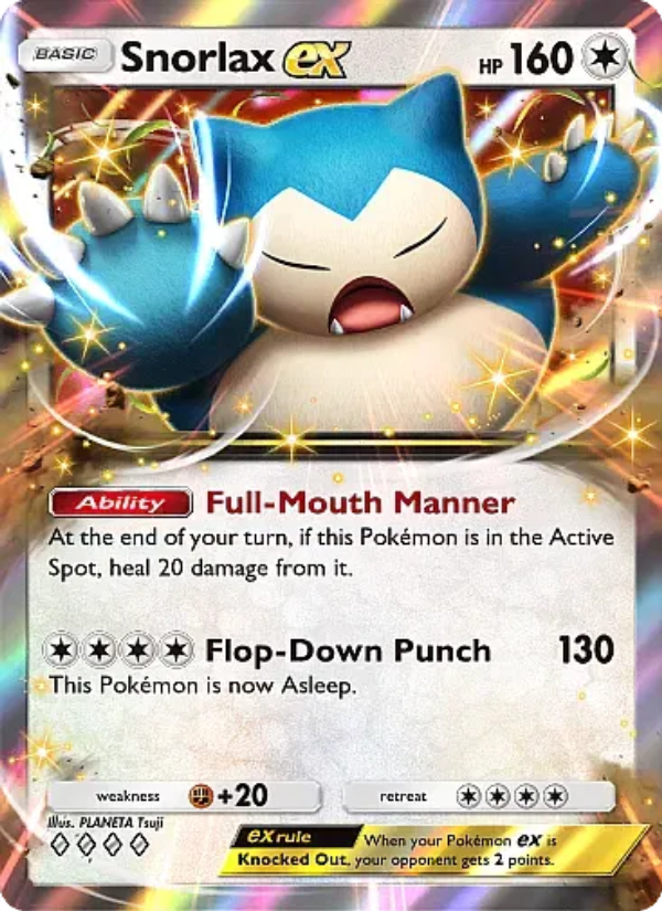 Snorlax ex 057/107 — Eevee Grove (English Pokémon TCG card)