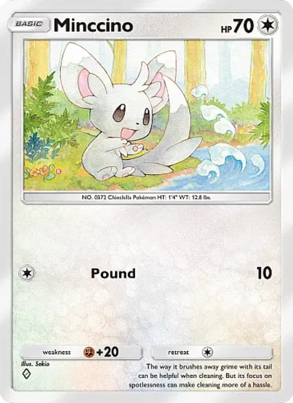 Minccino 062/107 — Eevee Grove (English Pokémon TCG card)