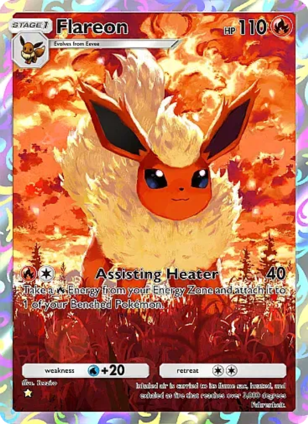Flareon 071/107 — Eevee Grove (English Pokémon TCG card)