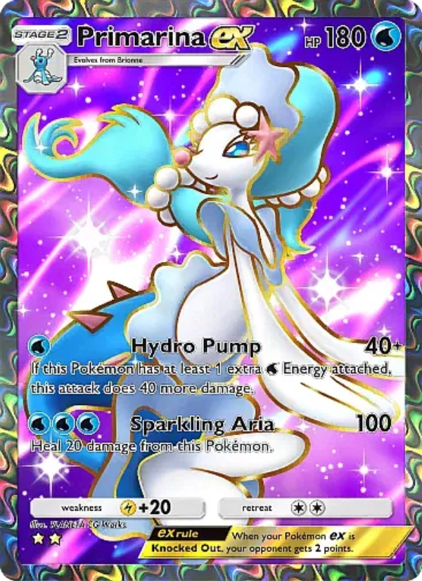 Primarina ex 080/107 — Eevee Grove (English Pokémon TCG card)
