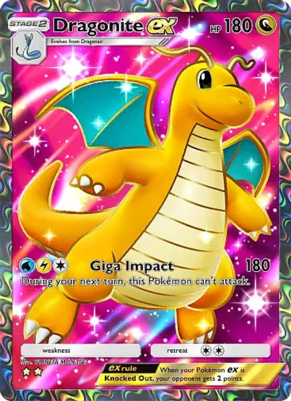 Dragonite ex 082/107 — Eevee Grove (English Pokémon TCG card)