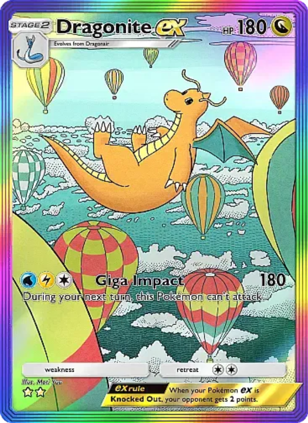 Dragonite ex 090/107 — Eevee Grove (English Pokémon TCG card)