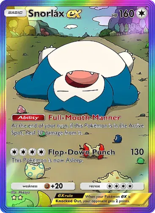 Snorlax ex 091/107 — Eevee Grove (English Pokémon TCG card)