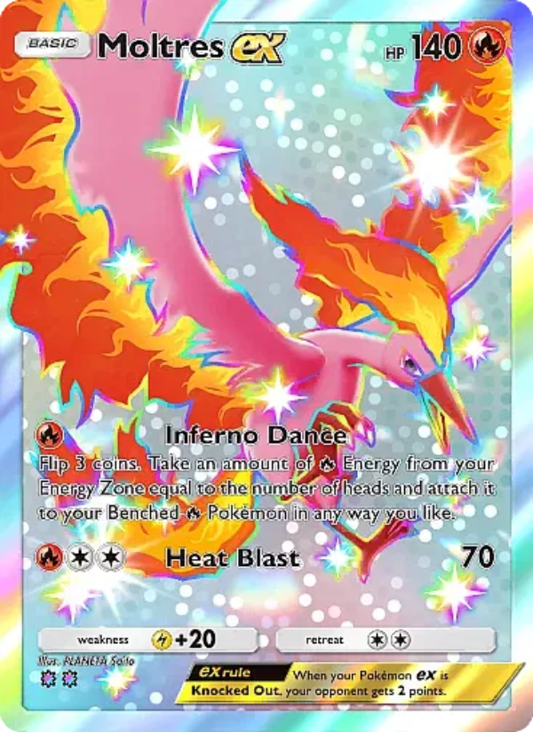 Moltres ex 103/107 — Eevee Grove (English Pokémon TCG card)