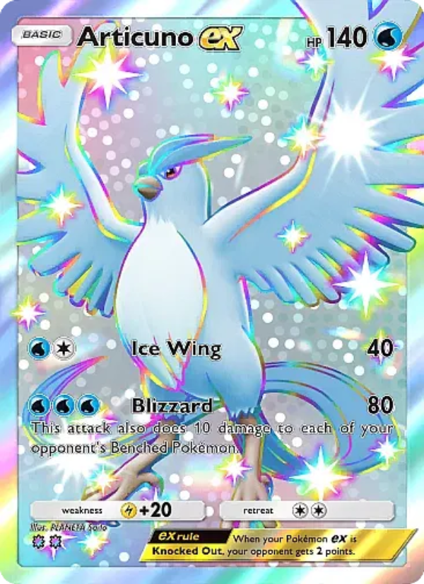 Articuno ex 104/107 — Eevee Grove (English Pokémon TCG card)