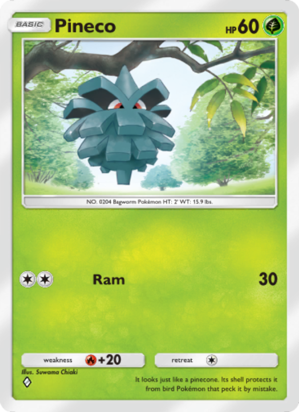 Pineco 020/241 — Wisdom of Sea and Sky (English Pokémon TCG card)