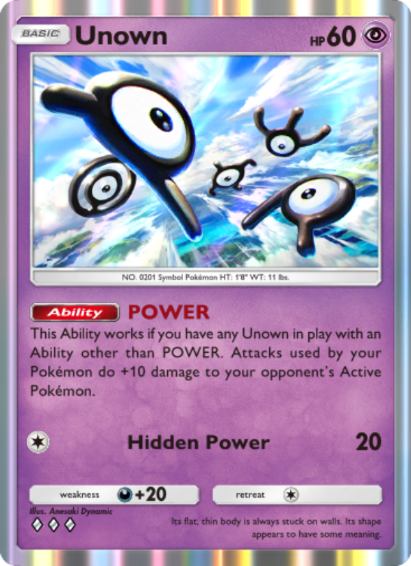 Unown 085/241 — Wisdom of Sea and Sky (English Pokémon TCG card)