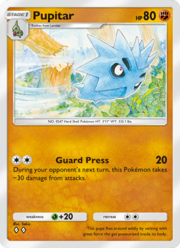 Pupitar 104/241 — Wisdom of Sea and Sky (English Pokémon TCG card)